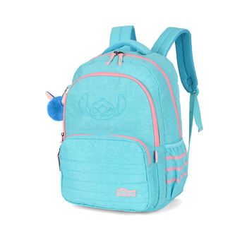 Mochila-Turquesa-Kids-Chaveiro-Pompom-Stitch-|-Luxcel-Tamanho--UN---Cor--TURQUESA-0